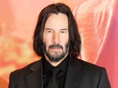 BERLIN, GERMANY - MAY 06: (EDITORS NOTE: Image has been digitally retouched) Keanu Reeves attends th...