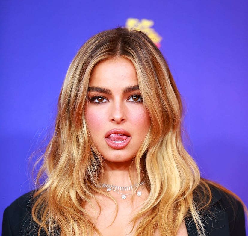 Addison Rae's blush-heavy makeup look is an easy makeup look for back to school