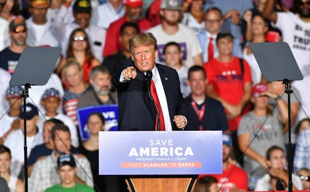 CULLMAN, USA - AUGUST 21: Donald J. Trump delivers remarks at a major rally hosted by the Alabama Re...