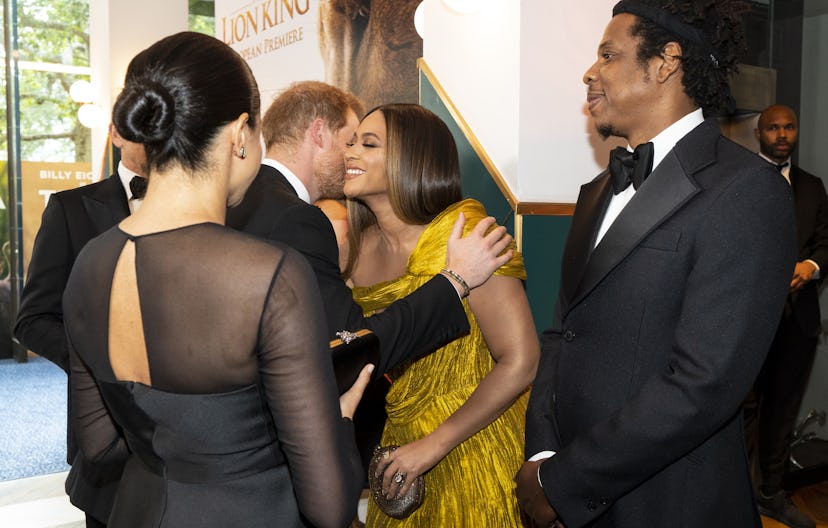 LONDON, ENGLAND - JULY 14: Prince Harry, Duke of Sussex and Meghan, Duchess of Sussex greet US singe...