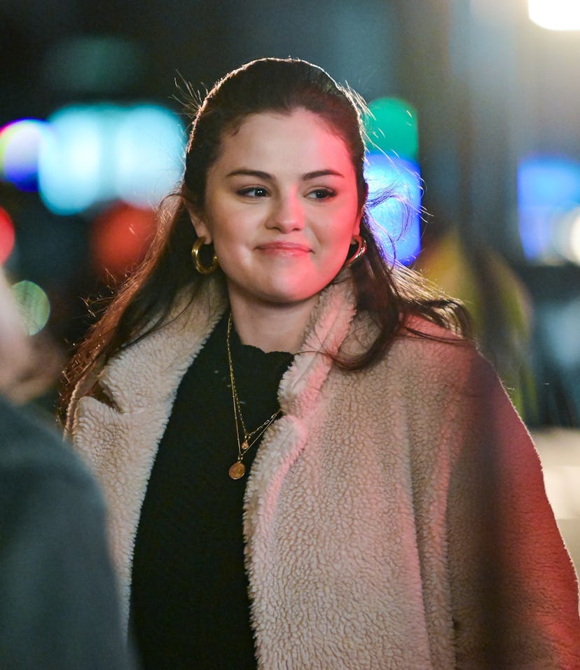 NEW YORK, NY - MARCH 30:  Selena Gomez seen on the set of 'Only Murders in the Building' in Manhatta...