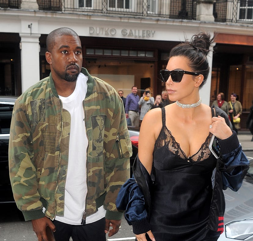 LONDON, ENGLAND - MAY 21: Kim Kardashian and Kanye West lunch date at C restaurant in Mayfair on May...