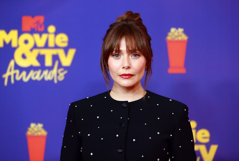 LOS ANGELES, CALIFORNIA - MAY 16: Elizabeth Olsen attends the 2021 MTV Movie & TV Awards at the Holl...