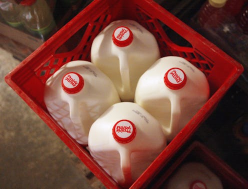 A milk crate with jugs of milk in it. TikTok's viral milk crate challenge is simply as dangerous as ...