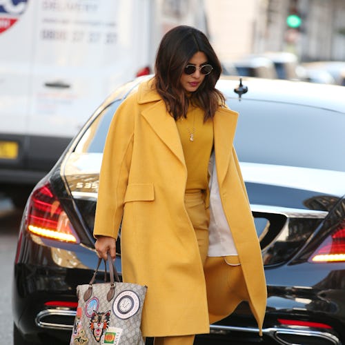 LONDON, ENGLAND - FEBRUARY 15:  Priyanka Chopra Jonas seen out and about on February 15, 2019 in Lon...