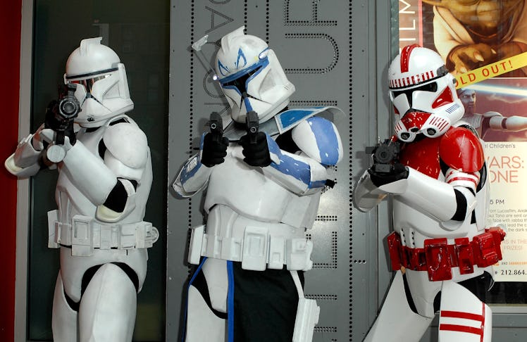 NEW YORK - AUGUST 10:  Actors portraying Clone Troopers attend the New York International Children's...
