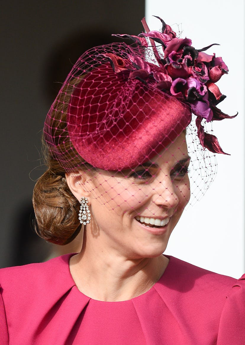 Kate Middleton's hair is always perfectly styled. Here, Catherine, Duchess of Cambridge attends the ...