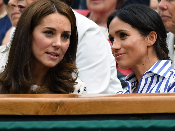 Kate Middleton and Meghan Markle talk on Zoom.