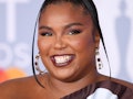 LONDON, ENGLAND - FEBRUARY 18: (EDITORIAL USE ONLY) Lizzo attends The BRIT Awards 2020 at The O2 Are...