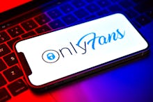 CHINA - 2021/08/22: In this photo illustration, an OnlyFans logo seen displayed on a smartphone. (Ph...