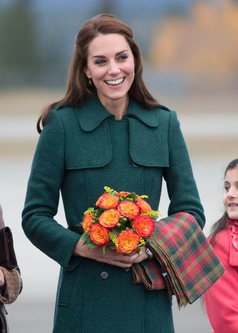 Here's one of Kate Middleton's best hairstyle of all time. Catherine, Duchess of Cambridge arrives a...