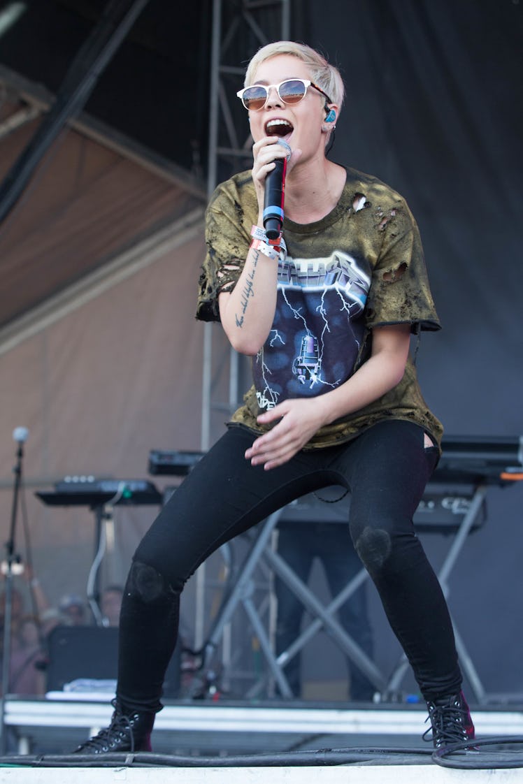 Halsey performs on the Homeaway stage at Zilker Park during ACL Music Festival on Saturday, October ...
