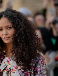 PARIS, FRANCE - MARCH 05: Thandie Newton attends the Louis Vuitton show as part of the Paris Fashion...