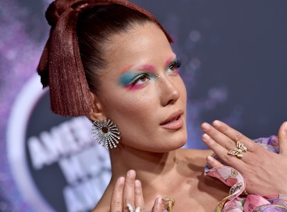 LOS ANGELES, CALIFORNIA - NOVEMBER 24: Halsey attends the 2019 American Music Awards at Microsoft Th...