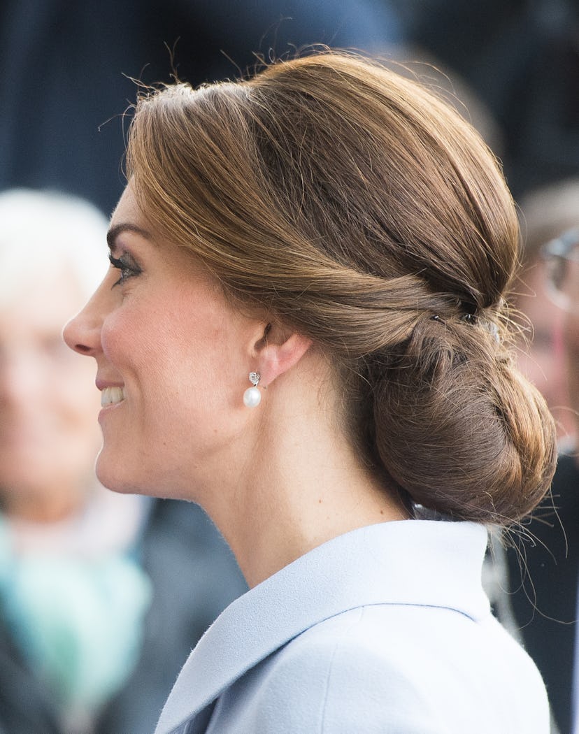 Kate Middleton's Best Hair Moments: Catherine, Duchess of Cambridge visits Bouwkeet with a low chign...