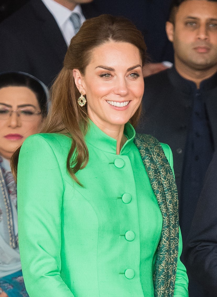 Kate Middleton Best Hair Moments — Catherine, Duchess of Cambridge leaves after meeting Pakistan's P...