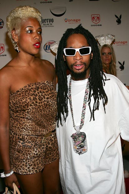 MIAMI - FEBRUARY 03: Rapper Lil Jon and Kelis arrive at the Playboy Super Bowl Party 2007 at the Am...