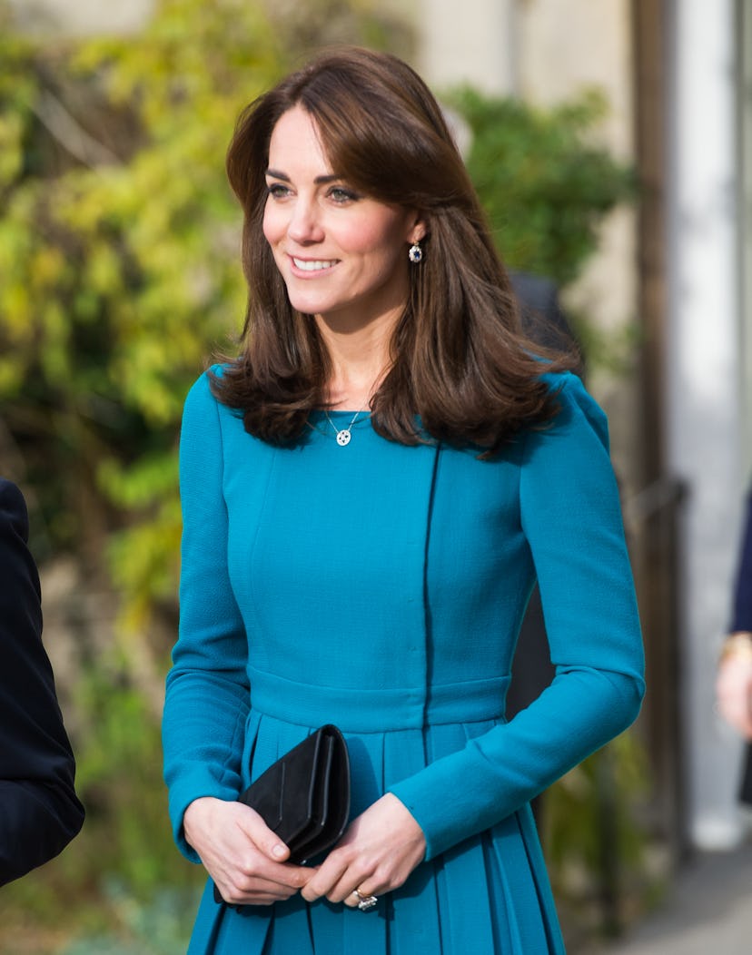 Kate Middleton's curtain bangs are one of her best hairstyles. Here, Catherine, Duchess of Cambridge...