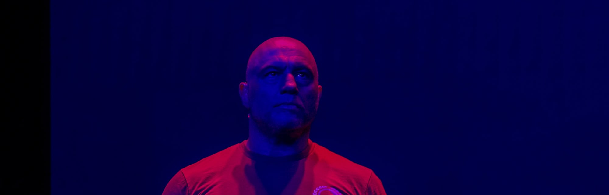 LAS VEGAS, NV - JULY 09: Joe Rogan in attendance in front of a packed house at the UFC 264 ceremonia...