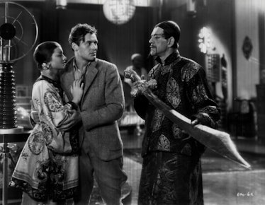 Motion Pictures (Historic) "The Mask of Fu Manchu" Myrna Loy, Charles Starrett & Boris Karloof;  (Ph...