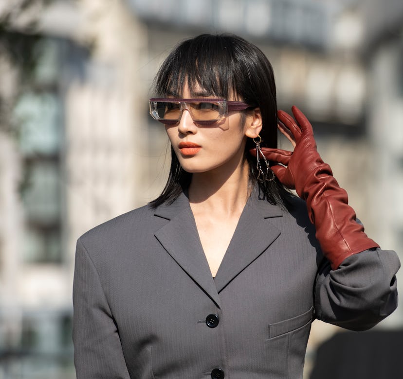 PARIS, FRANCE - JUNE 30: Actress Cici Wang wears all Acne on June 30, 2019 in Paris, France. (Photo ...