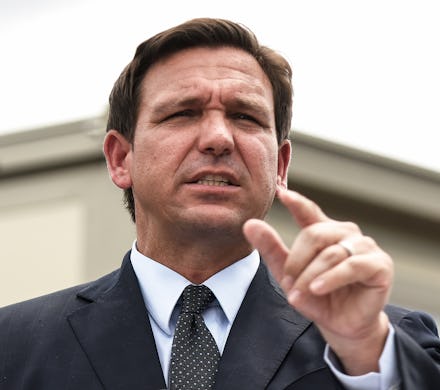 ORLANDO, FLORIDA, UNITED STATES - 2021/08/16: Florida Governor, Ron DeSantis holds a press conferenc...