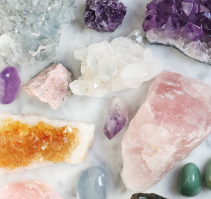 Amethyste, quartz rose, labradorite, citrine, celestine, pierre de lune, aventurine verte, rhodonite...