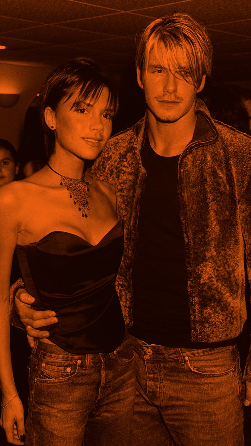 UNITED KINGDOM - SEPTEMBER 20:  Victoria Adams & David Beckham, Backstage After Whitney Houston Conc...