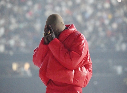 ATLANTA, GEORGIA - JULY 22: Kanye West is seen at ‘DONDA by Kanye West’ listening event at Mercedes-...