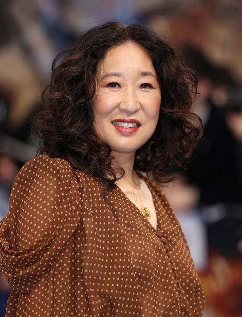 LONDON, ENGLAND - AUGUST 26: Sandra Oh attends the "Shang-Chi" premiere screening on August 26, 2021...