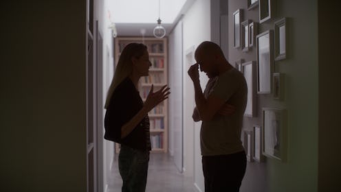 Couple having serious fight at home