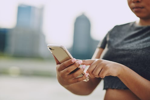 woman on her phone