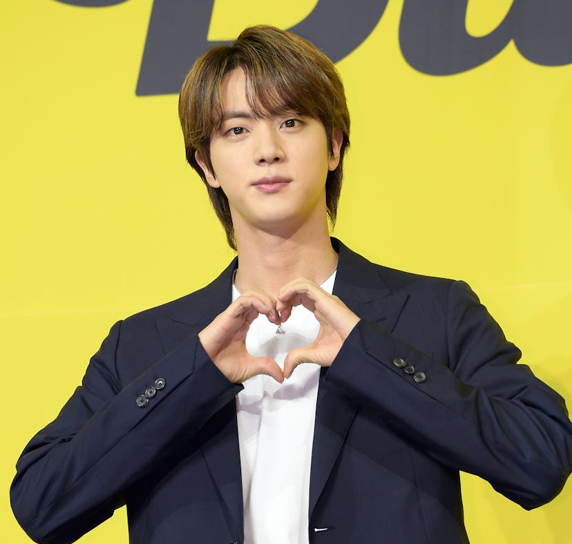 SEOUL, SOUTH KOREA - MAY 21: Jin of BTS attends a press conference for BTS's new digital single 'But...