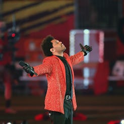 The Weeknd performs at the superbowl. The singer told GQ he's "sober lite," meaning he drinks less t...