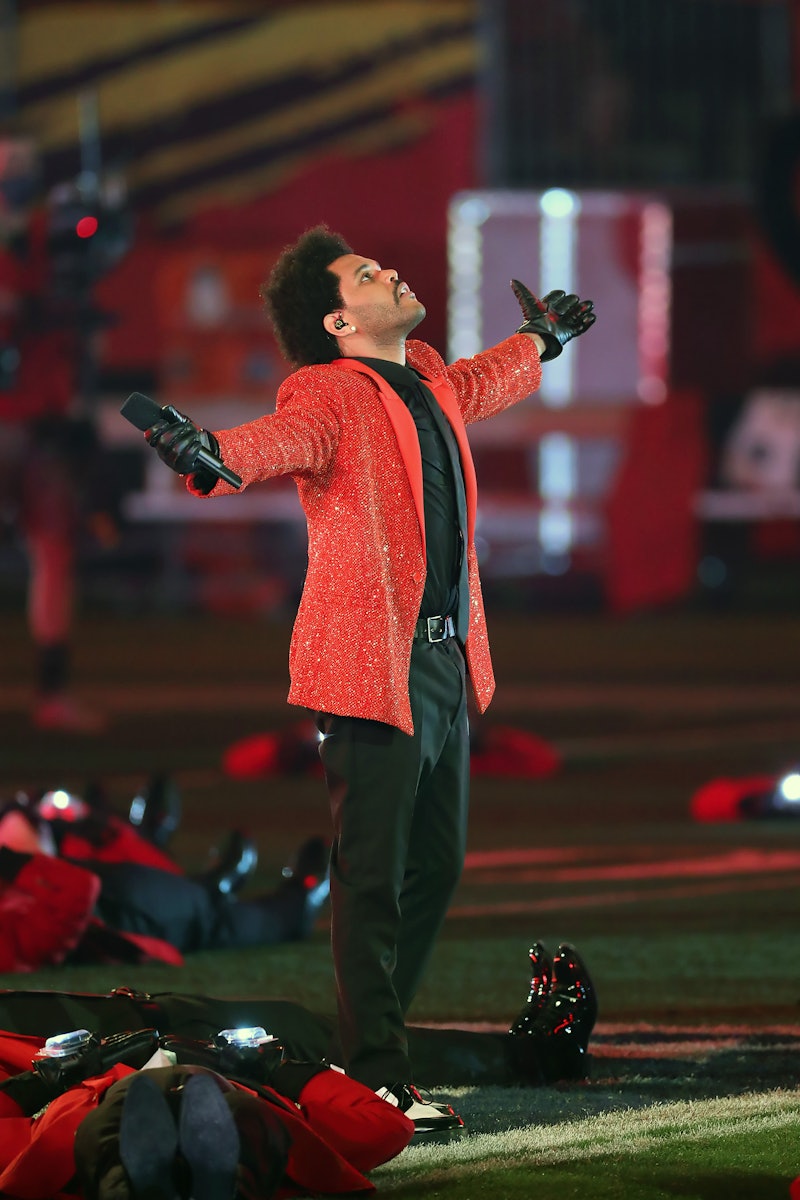 The Weeknd performs at the superbowl. The singer told GQ he's "sober lite," meaning he drinks less t...