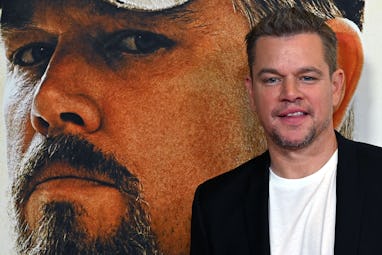 Actor Matt Damon arrives for the premiere of "Stillwater" at the Rose Theatre, Jazz at Lincoln Cente...