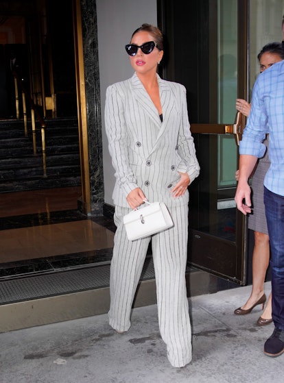 NEW YORK, NEW YORK - AUGUST 02: Lady Gaga departs her hotel on August 02, 2021 in New York City. (Ph...