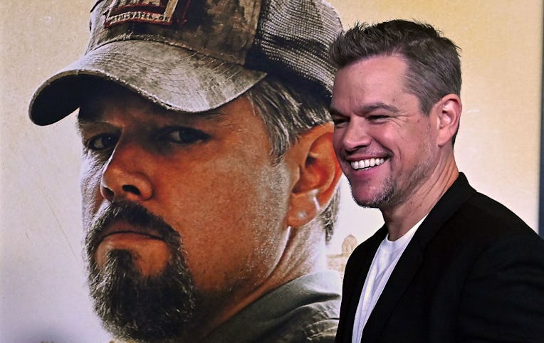 Actor Matt Damon arrives for the premiere of "Stillwater" at the Rose Theatre, Jazz at Lincoln Cente...