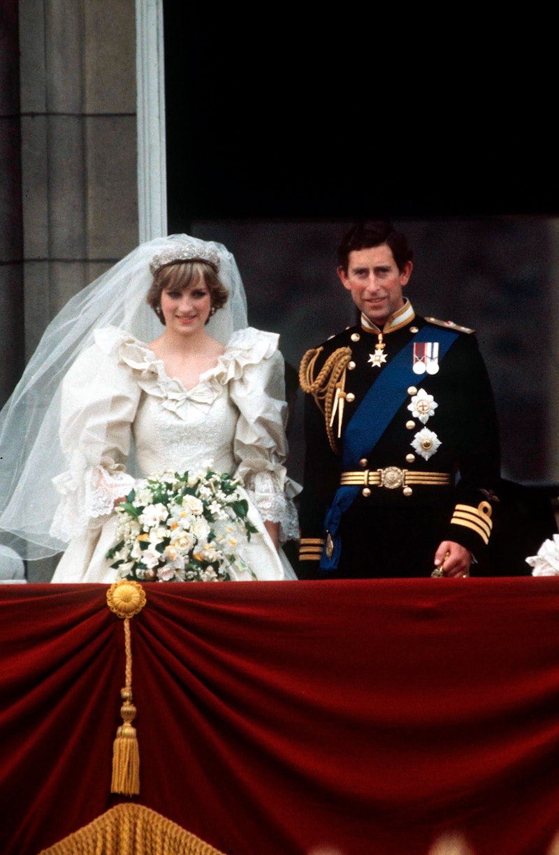 Prince Charles And Princess Diana On The Balcony Of Buckingham Palace On Their Wedding Day, 29th Jul...