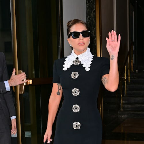 NEW YORK, NEW YORK - JULY 30: Lady Gaga seen on the streets of Manhattan on July 30, 2021 in New Yor...