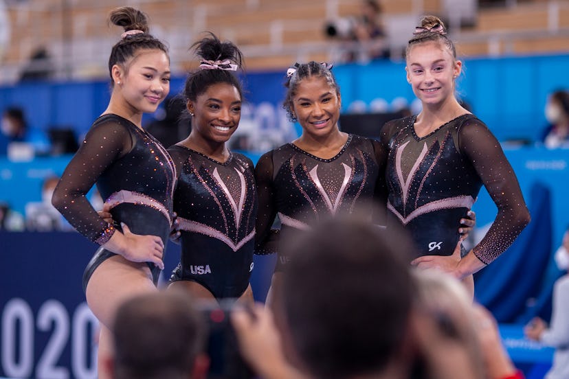 All 8 of the Team USA Olympics Gymnastics uniforms in 2021 were made by GK Elite. Find the meaning b...