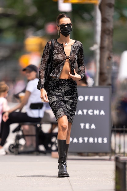Bella Hadid in New York City in August 2021. 