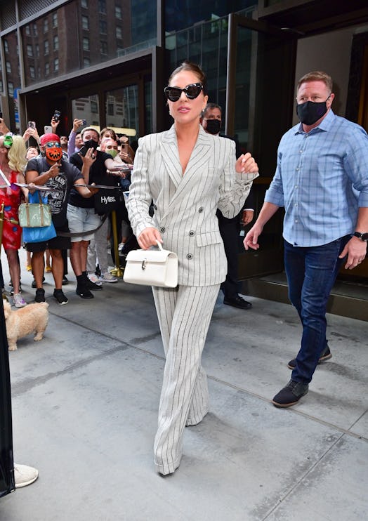 NEW YORK, NEW YORK - AUGUST 02: Lady Gaga seen on the streets of Manhattan on August 02, 2021 in New...