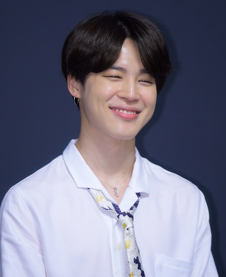 SEOUL, SOUTH KOREA - MAY 24: Jimin of BTS attends press conference for the BTS's Third Album 'LOVE Y...