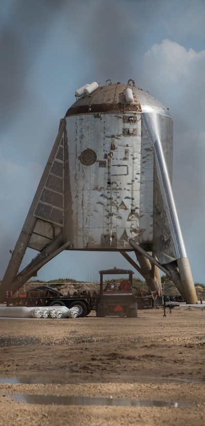 BOCA CHICA, TX - SEPTEMBER 28: SpaceX's Starhopper rocket is seen at the company's Texas launch faci...