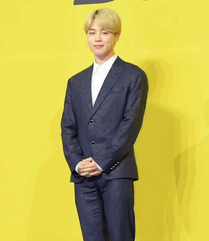 SEOUL, SOUTH KOREA - MAY 21: Jimin of BTS attends a press conference for BTS's new digital single 'B...
