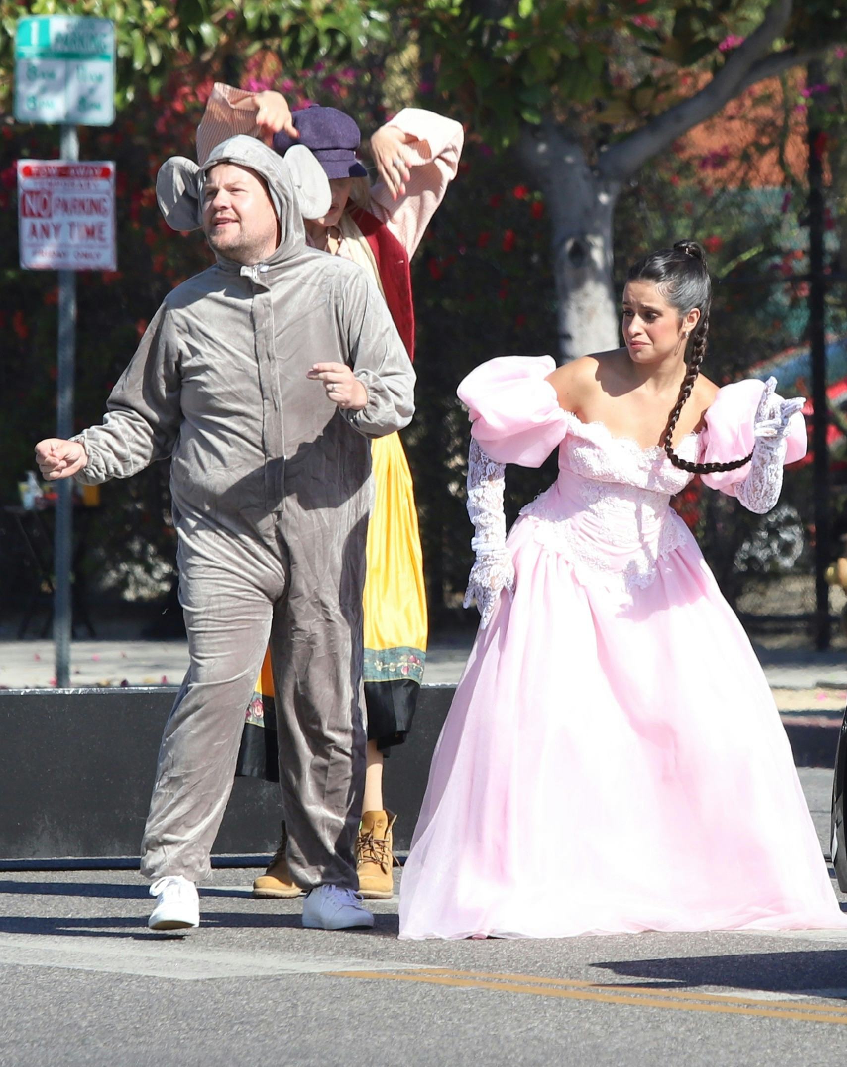 LOS ANGELES CA - AUGUST 27: James Corden, Camila Cabello  are seen  on August 27, 2021 in Los Angele...