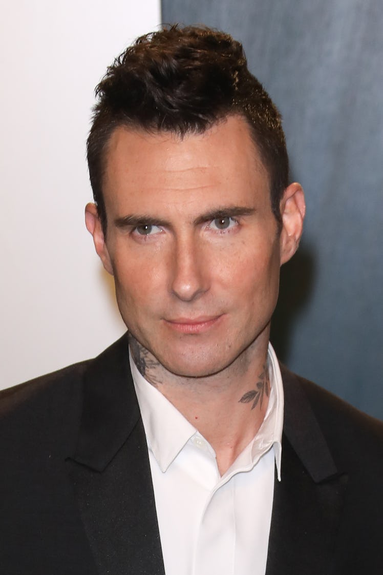 BEVERLY HILLS, CALIFORNIA - FEBRUARY 09: Adam Levine attends the 2020 Vanity Fair Oscar Party at Wa...