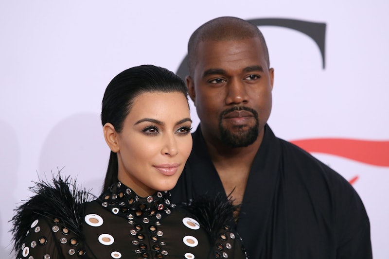 NEW YORK, NY - JUNE 01:  Kim Kardashian West and Kanye West attend the 2015 CFDA Awards at Alice Tul...