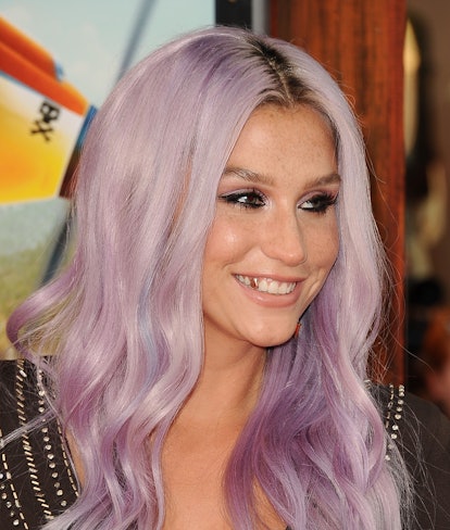 Kesha sports lilac hair in 2014.